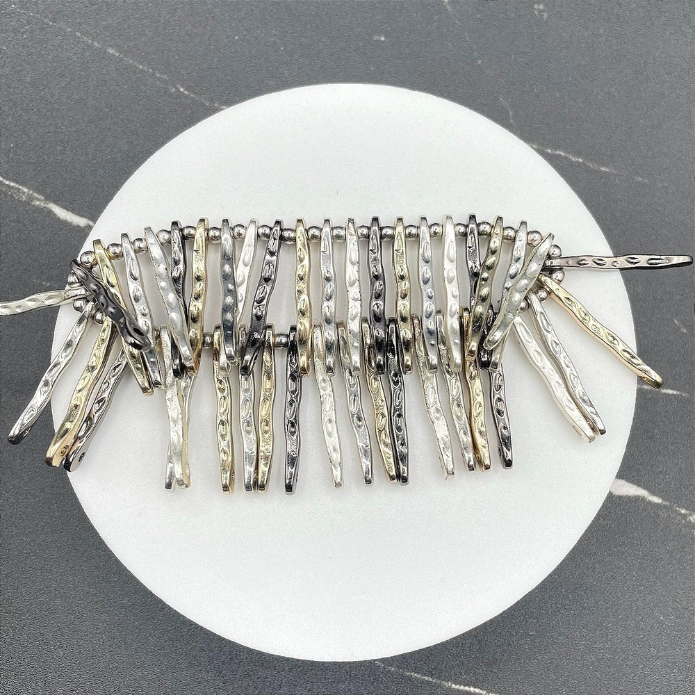 Vintage Multi-Tone Fringe Beaded Fashion Classic Retro Stretch Bracelet